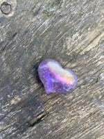 Load image into Gallery viewer, Mini Aura Amethyst star &amp; moon 💜 with Aura Amethyst chunk 💜 Aura Lepidolite Aura Star &amp; Puff heart 💜
