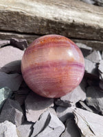 Load image into Gallery viewer, Stunning rare large Pink and Yellow Flourite sphere 💖💛✨
