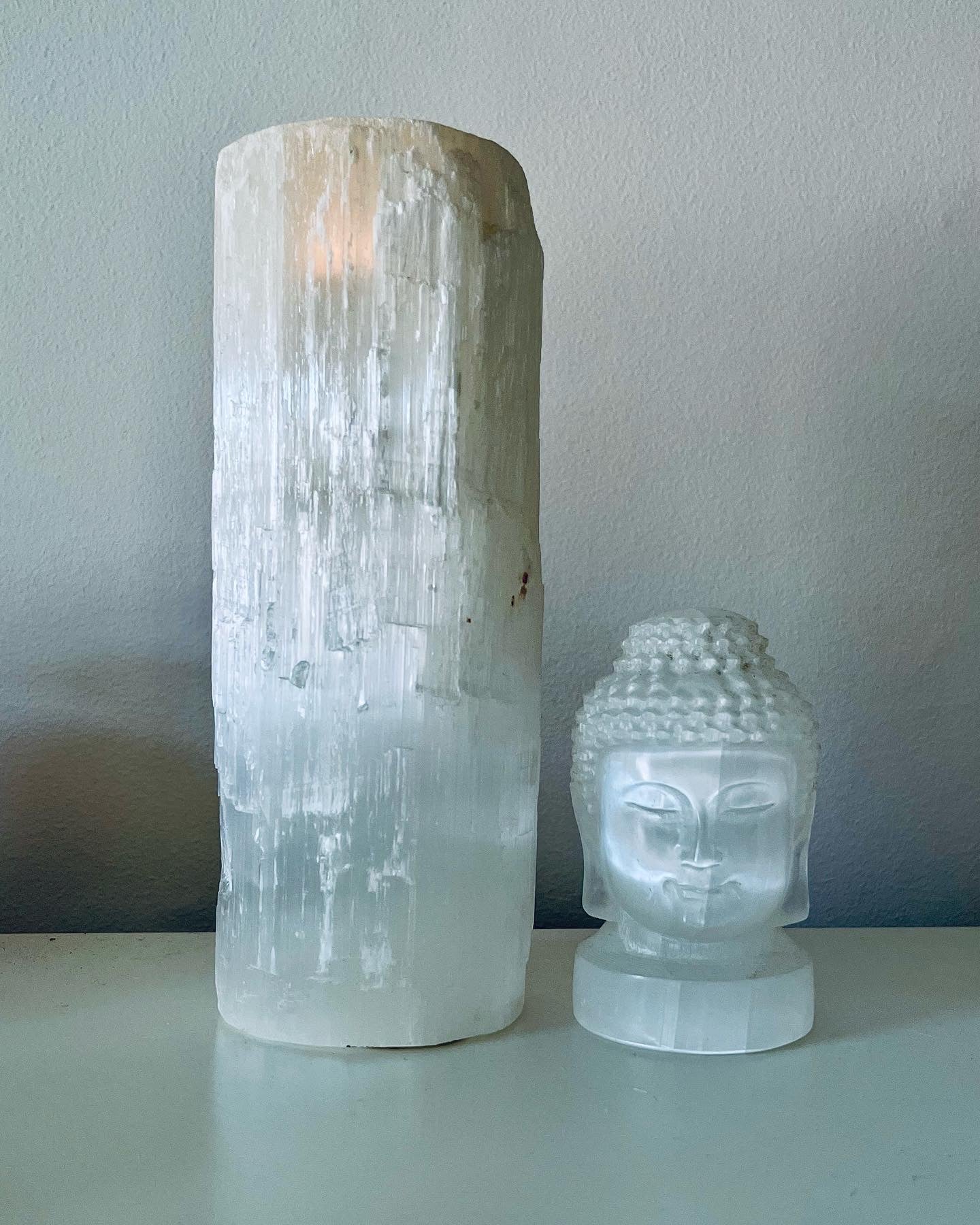 Beautiful Selenite candle tea light holders 🤍✨✨✨