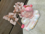 Load image into Gallery viewer, Rose quartz chip tree Angel on cloud cutie
