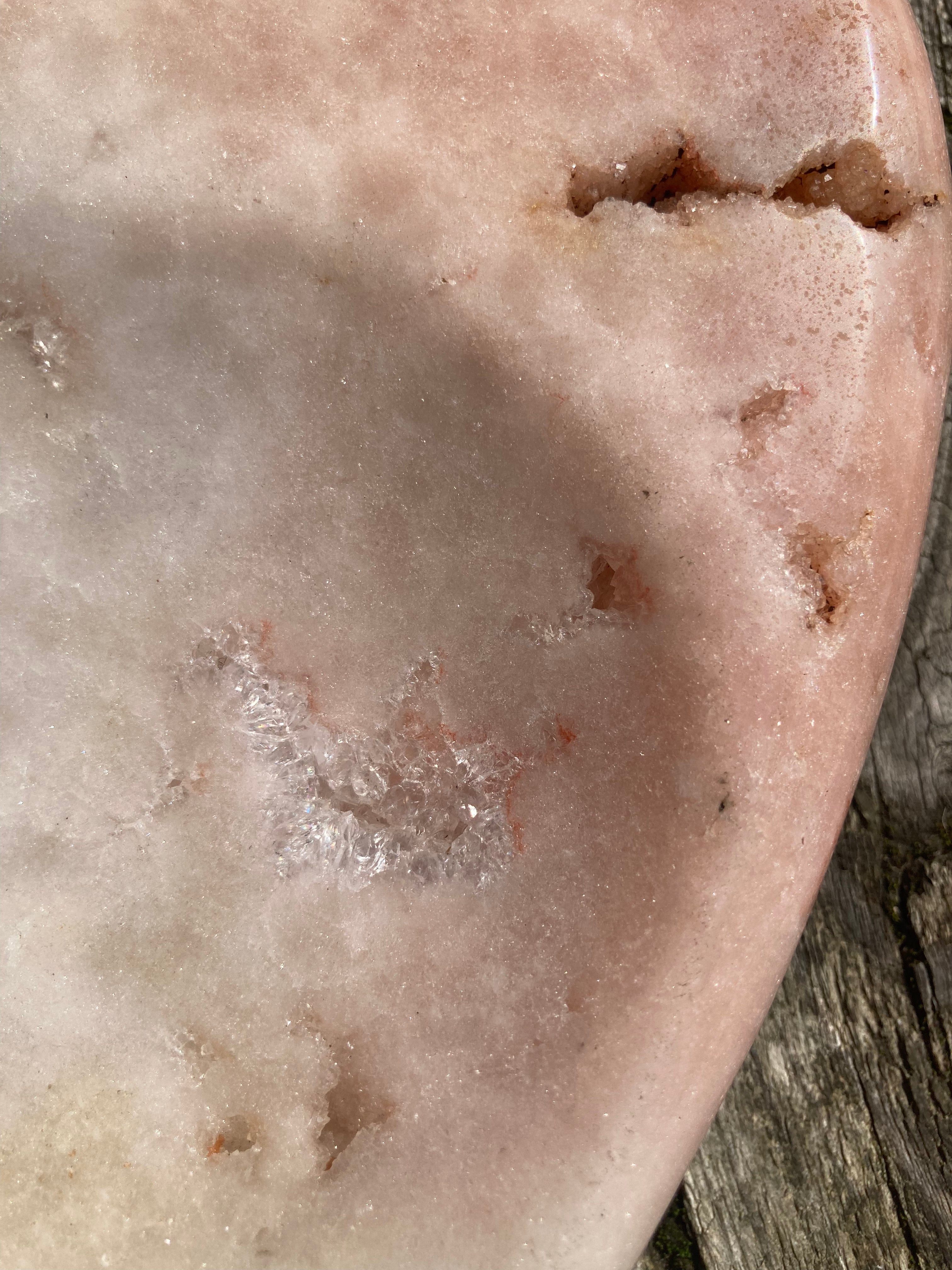 Huge Pink Amethyst  druzy heart bowl 💖✨