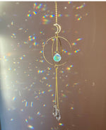 Load image into Gallery viewer, Stunning double hoop and moon 🌙 Sun catcher
