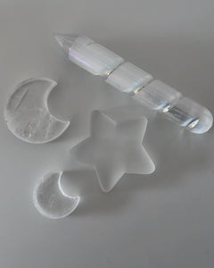 Selenite Aura Wands