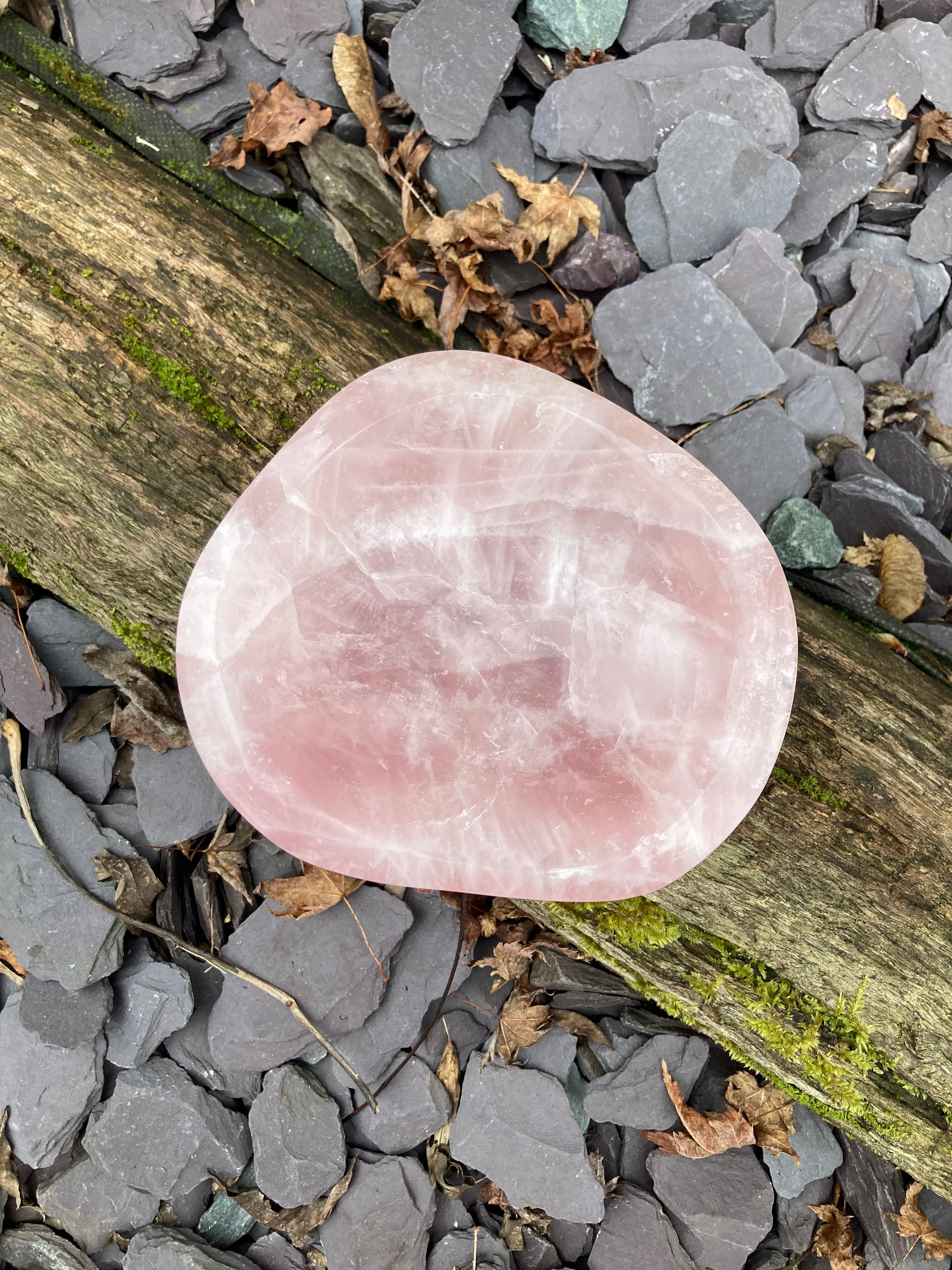 Stunning chunky Rose Quartz bowl