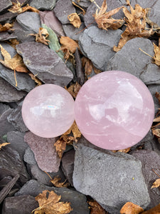 Super high quality icey Star Rose Quartz spheres