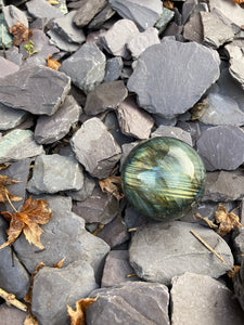 Super flashy Labradorite sphere