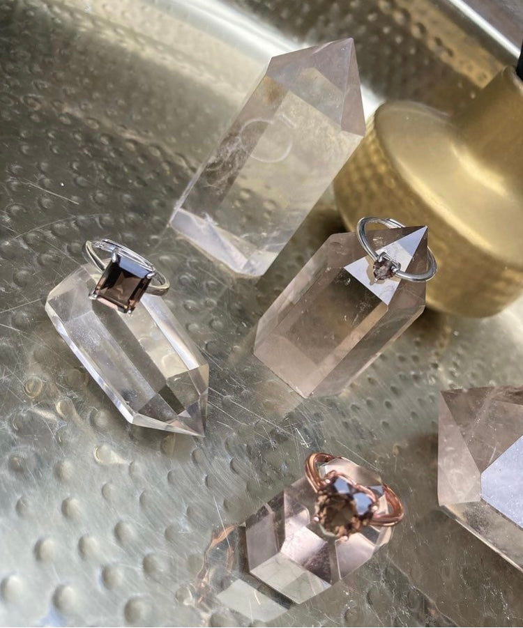 Stunning Smokey Quartz ring Collection 🤎