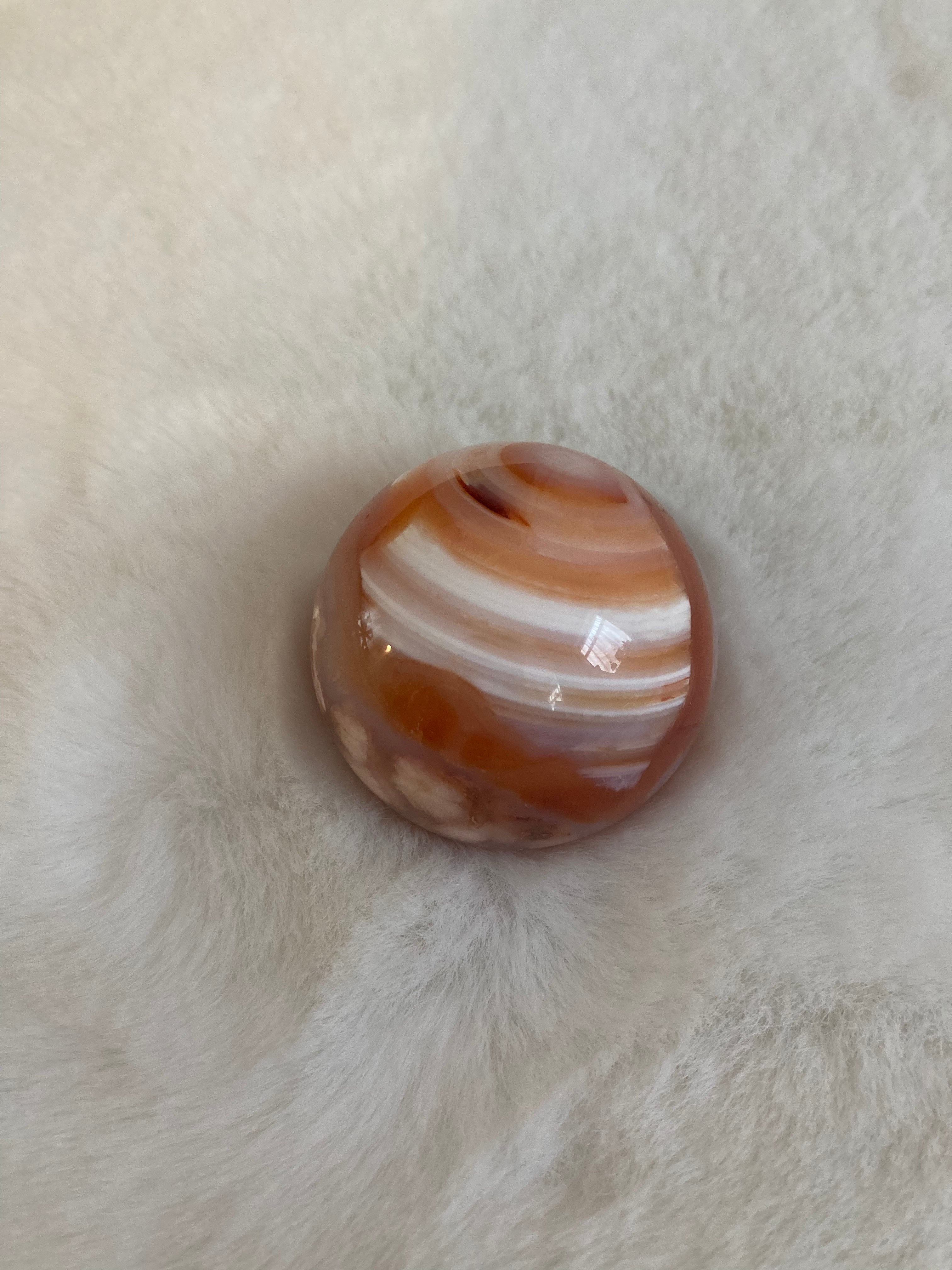 Rare stunning Carnelian Flower agate spheres 🧡