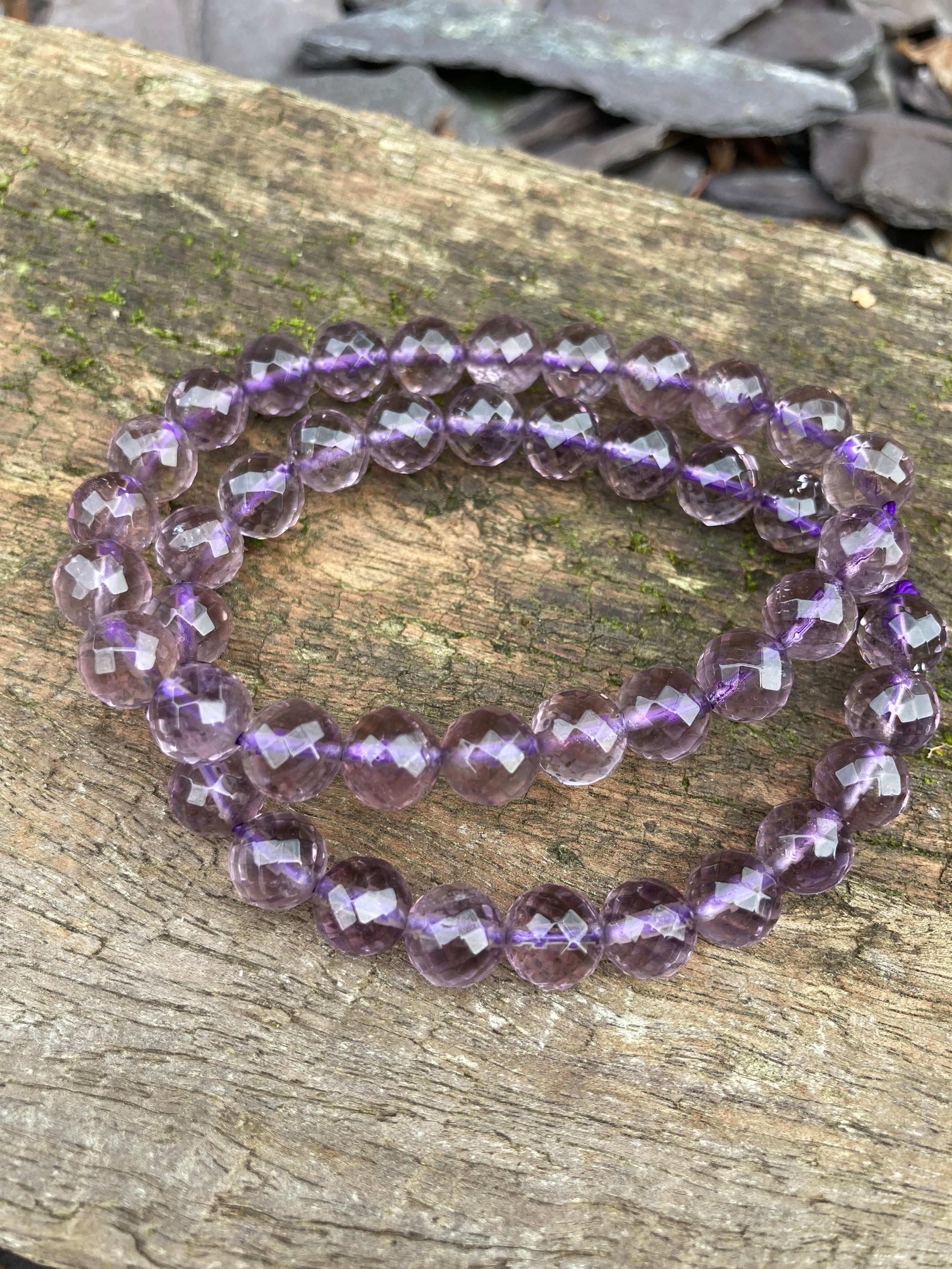 Faceted Amethyst 💜 Kunzite 💜 Lepidolite 💜 Purple Flourite 💜 bracelets