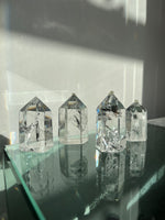 Load image into Gallery viewer, High quality Clear Quartz small chunky towers with rainbows galore
