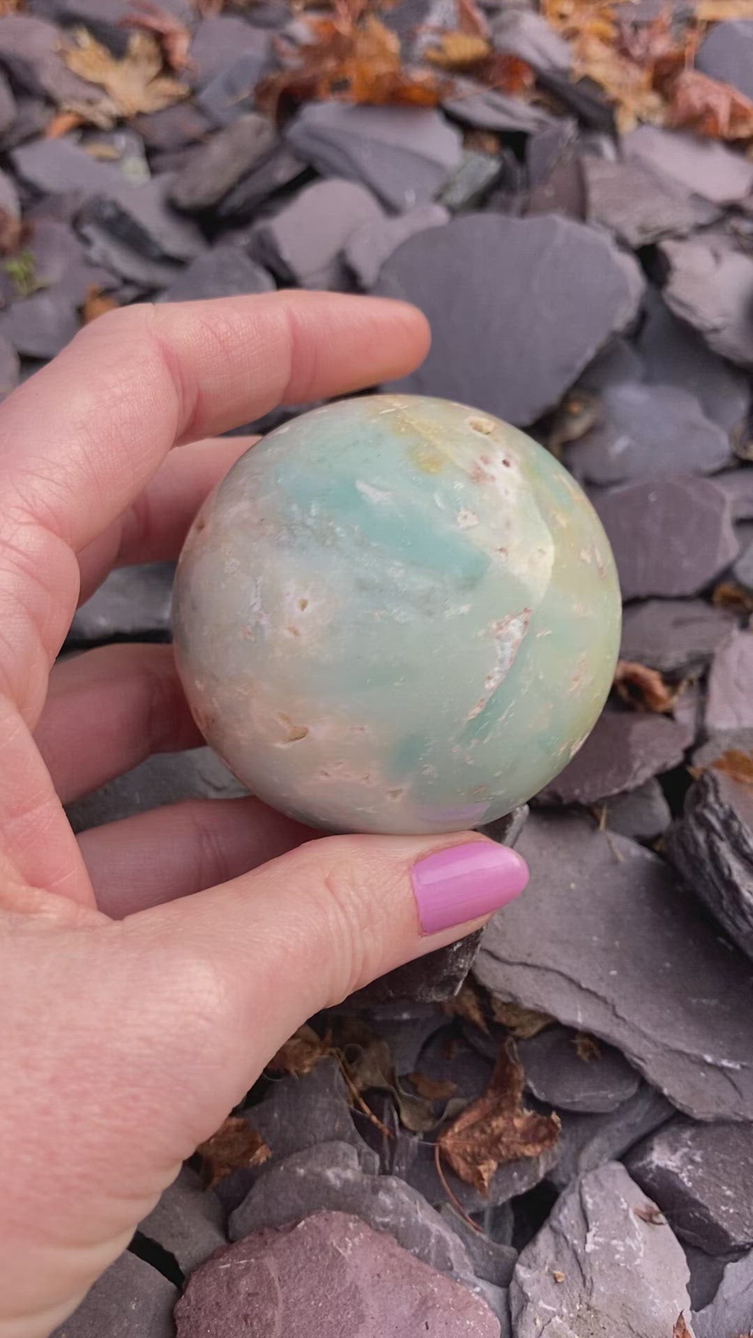 Stunning pastel pair 💛💚 Carribean Calcite & Mookite spheres