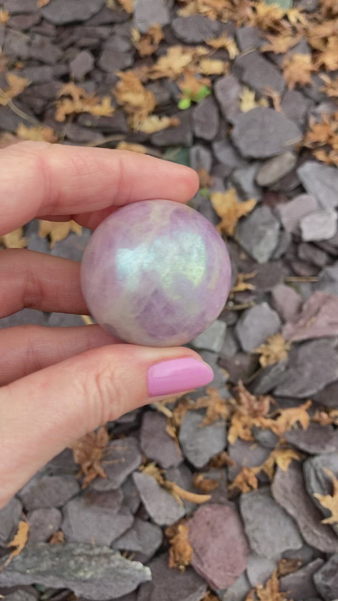 Beautiful collection of Kunzite spheres 💜 some aura 💜✨