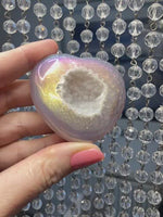 Load and play video in Gallery viewer, Super druzy Aura Agate hearts
