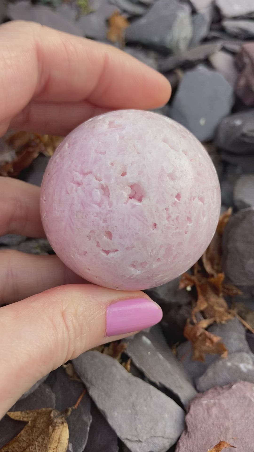 Beautiful pink & blue Aragonite spheres