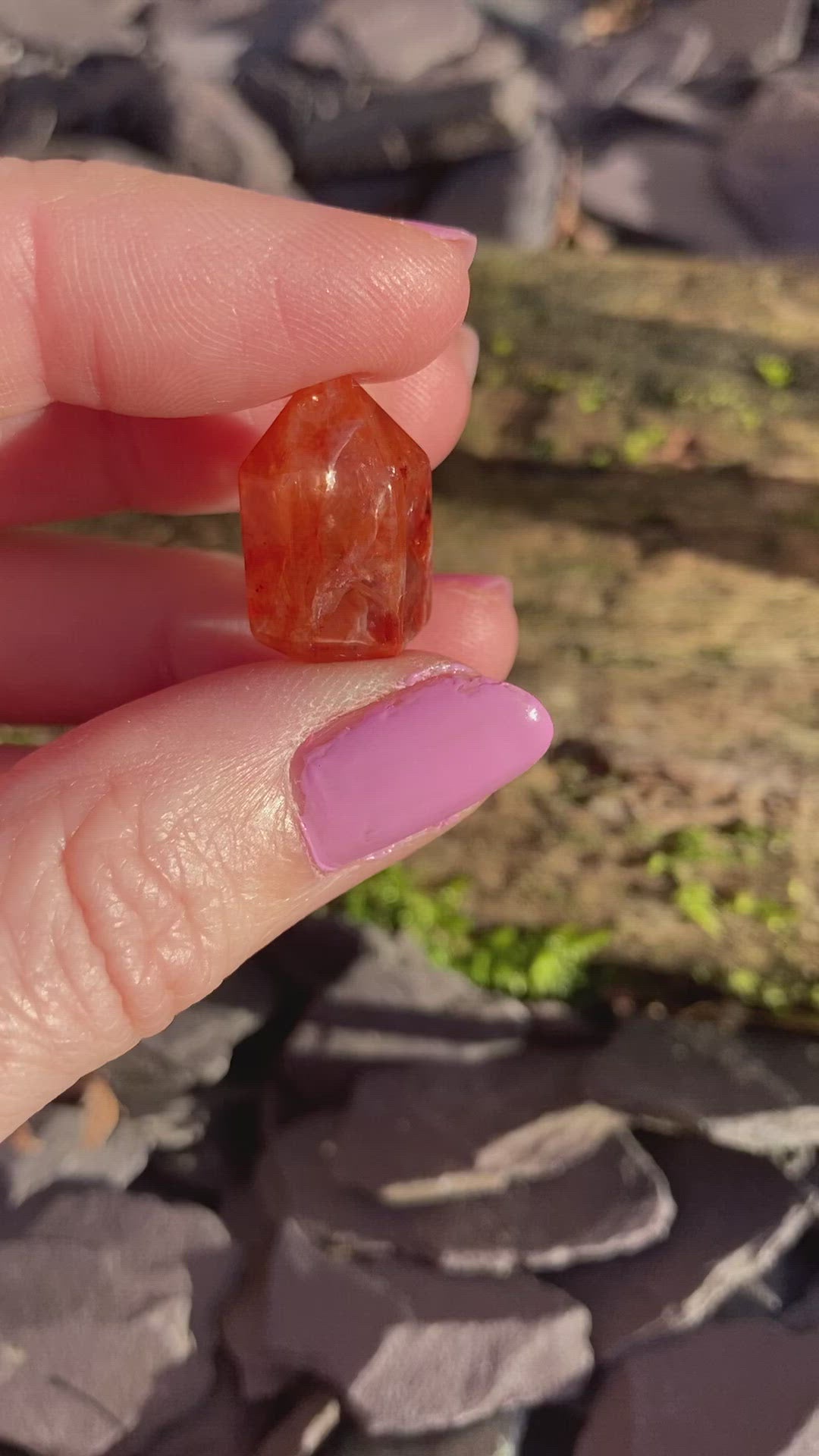 Mini Fire Quartz points