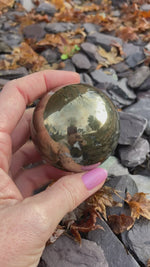 Load and play video in Gallery viewer, Stunning Chalcopyrite sphere 💛✨
