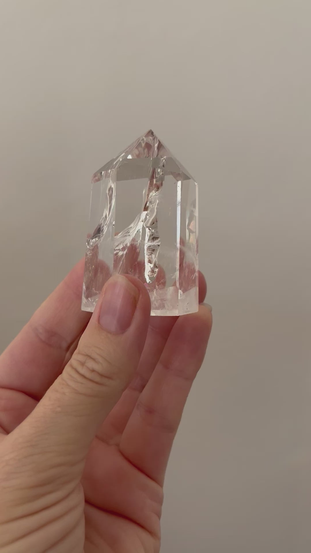 High quality Clear Quartz small chunky towers with rainbows galore