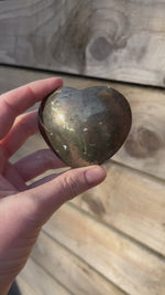 Load and play video in Gallery viewer, Chalcopyrite puff heart
