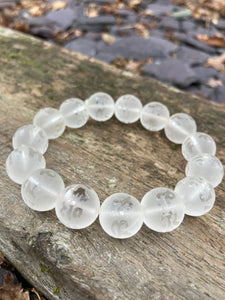 Faceted Clear quartz 🤍 Moonstone 🤍 Large Clear Quartz Sanskrit design 🤍 bracelets