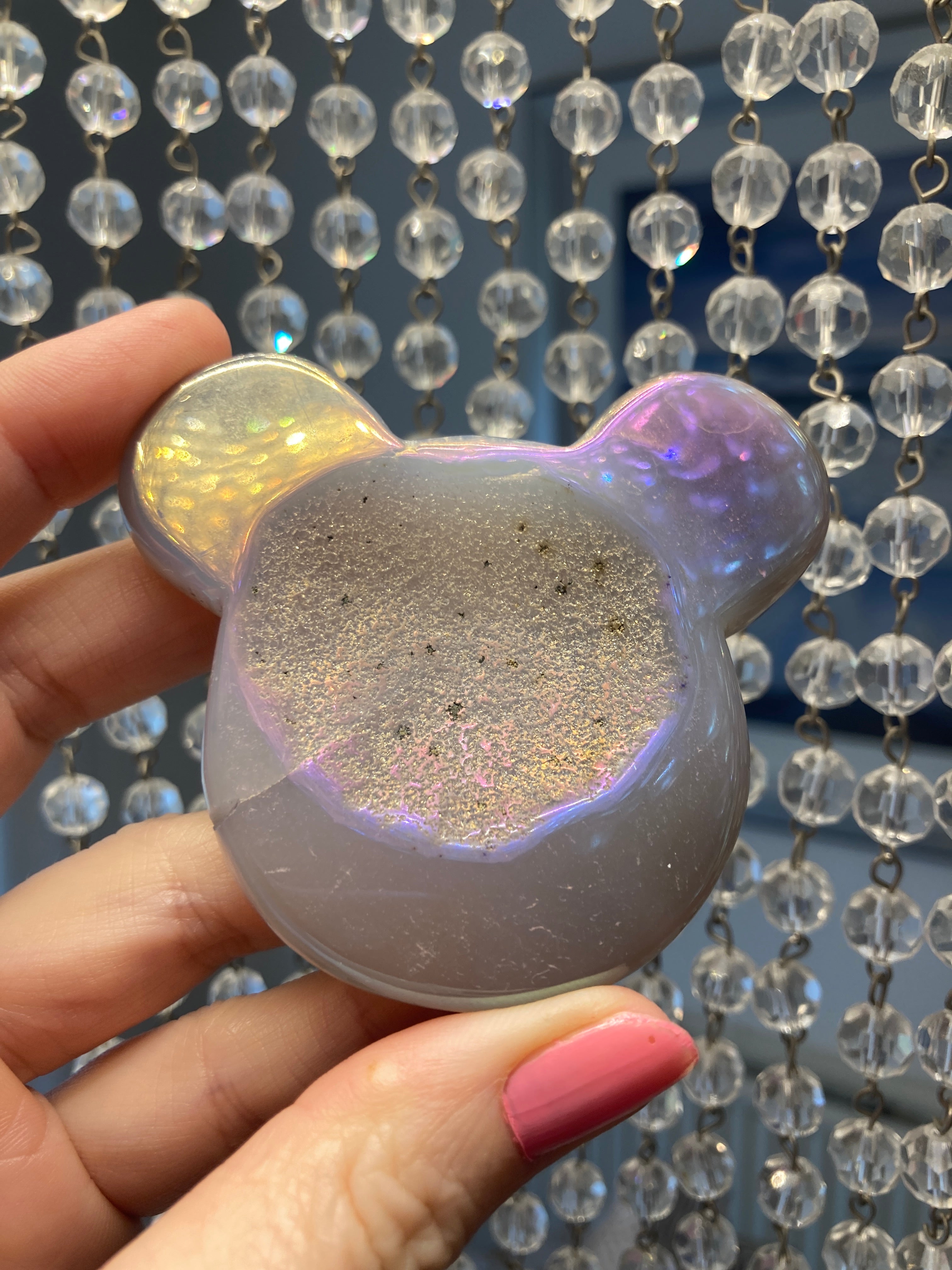 Aura druzy Agate Mickey Mouse palms