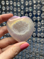 Load image into Gallery viewer, Super druzy Aura Agate hearts
